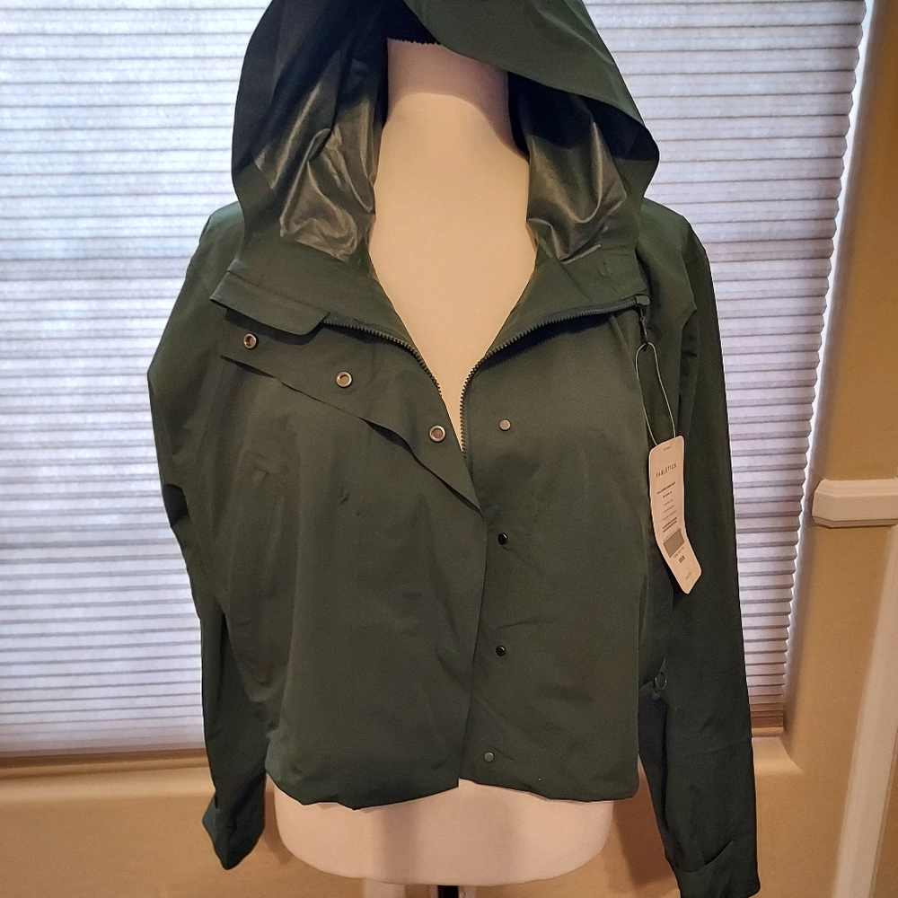 Fabretics green waisted hooded   sporty jacket